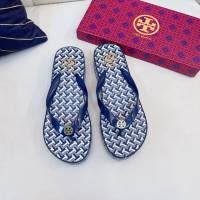 TORY BURCH2021年夏季新款女款坡跟人字拖TB官方春夏季主打款女士人字拖 dx2363