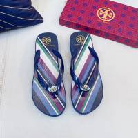 TORY BURCH2021年夏季新款女款坡跟人字拖TB官方春夏季主打款女士人字拖 dx2368